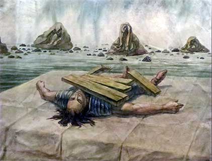 Последний герой 1993 год. художник  Кувшинов В.Н. живопись картины. 