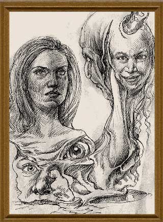 Течение времени, графика художник  Кувшинов В.Н.