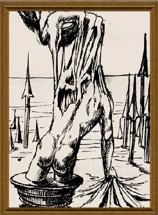 Тормоза духовного роста - графика художник Кувшинов В.Н. рисунки художника эскизы к картинам. 