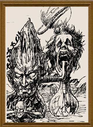 Не правильное суждение - графика художник Кувшинов В.Н. рисунки художника эскизы к картинам. 