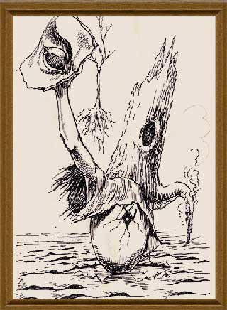 Скупость мышления - графика художник Кувшинов В.Н. рисунки художника эскизы к картинам. 