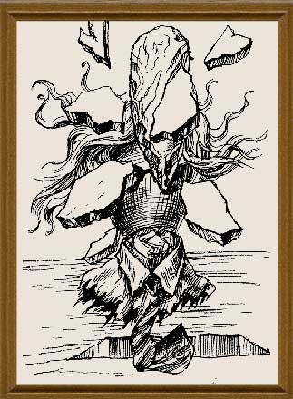 Упёртая принципиальность - графика художник Кувшинов В.Н. рисунки художника эскизы к картинам. 