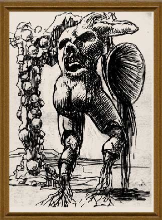 Самодовольство - графика художник Кувшинов В.Н. рисунки художника эскизы к картинам. 