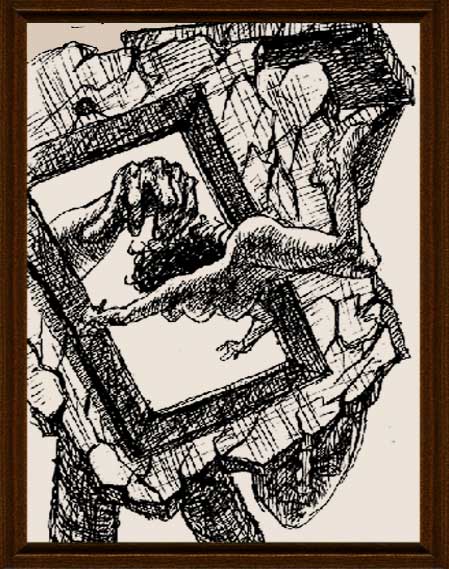 Предугадывание - графика художник Кувшинов В.Н. рисунки художника эскизы к картинам. 