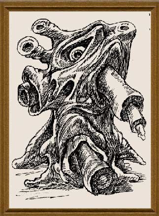 Обдумывание действий - графика художник Кувшинов В.Н. рисунки художника эскизы к картинам. 