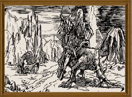 Фэнтези - Выбор пути, графика художник Кувшинов В.Н. рисунки художника, эскизы к картинам