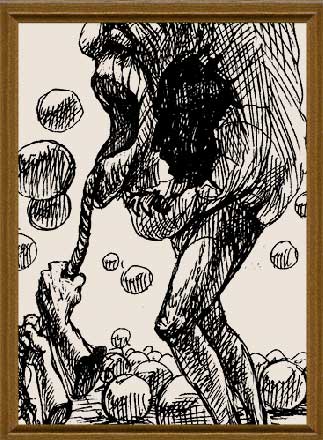 Поддержка - графика художник Кувшинов В.Н. рисунки художника эскизы к картинам. 