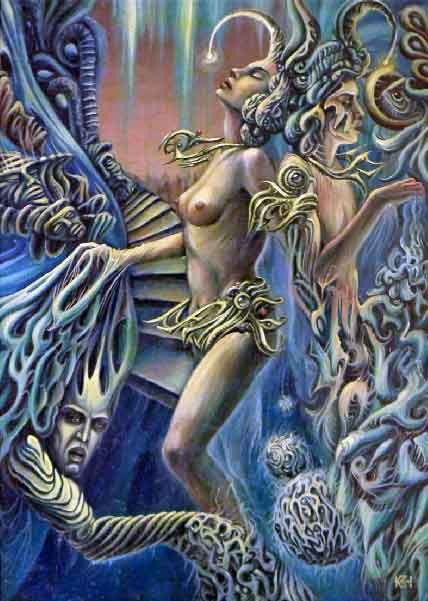 Картина маслом 1996 год художник Кувшинов В.Н. В лунном свете