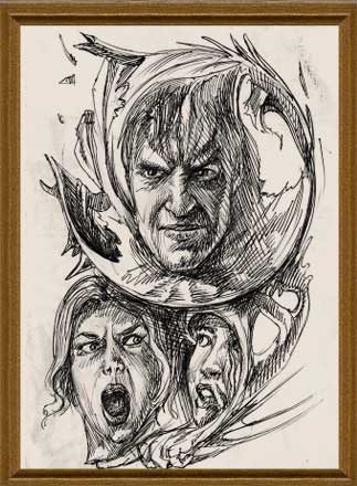 Эскиз к картине - Под неласковым взглядом. художник  Кувшинов В.Н. 