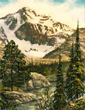 Летний пейзаж из каменной крошки художник Кувшинов В.Н.