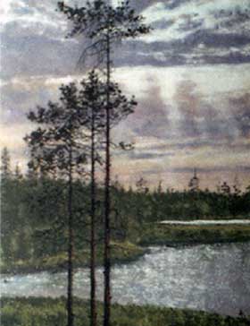 После дождя - один из вариантов купленной картины. Купили эту  картину из камня в 2005 году